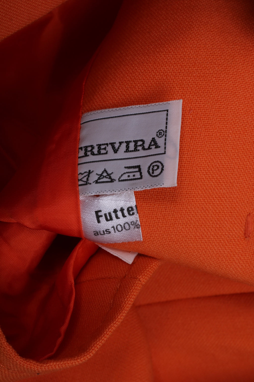 Giacca trevira da donna 40 M blazer monopetto arancione vintage 