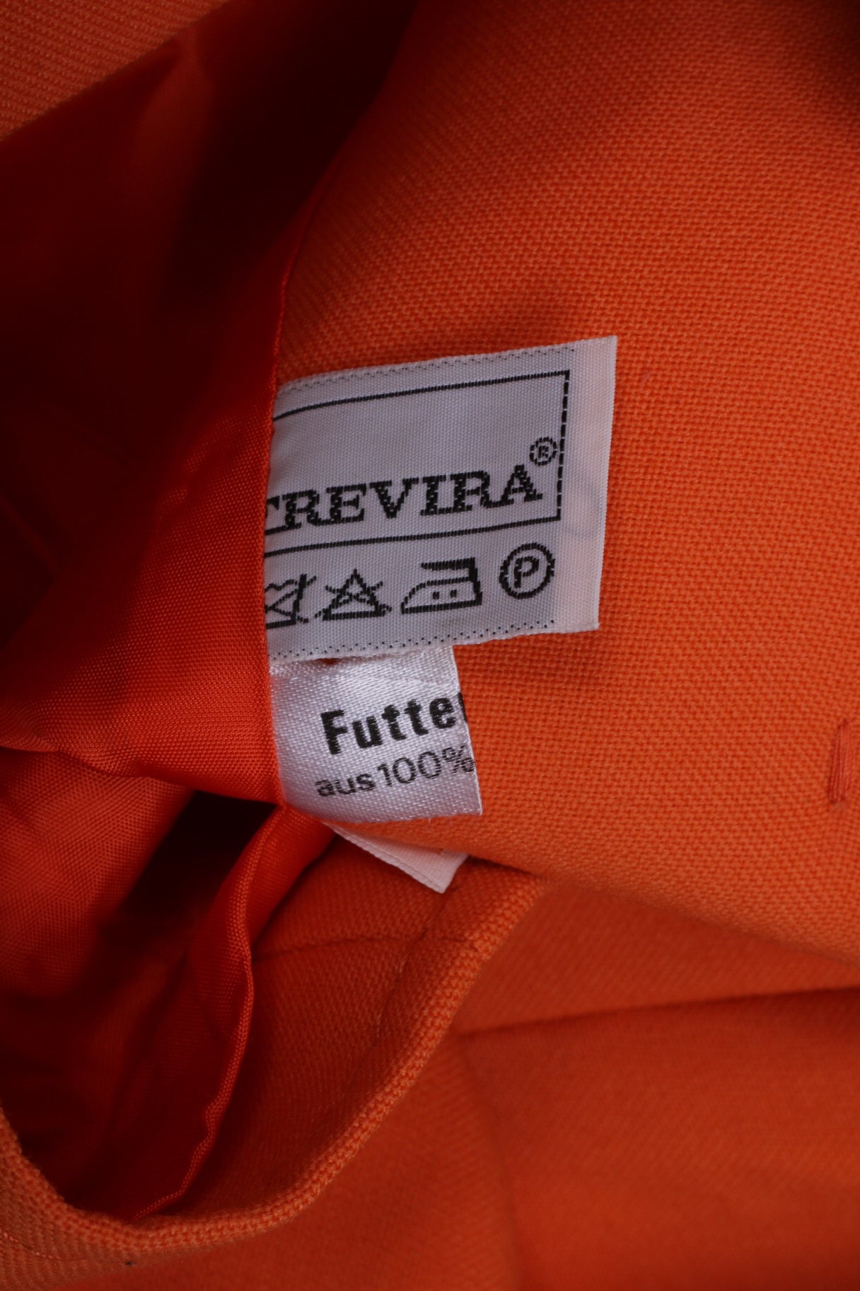 Giacca trevira da donna 40 M blazer monopetto arancione vintage 