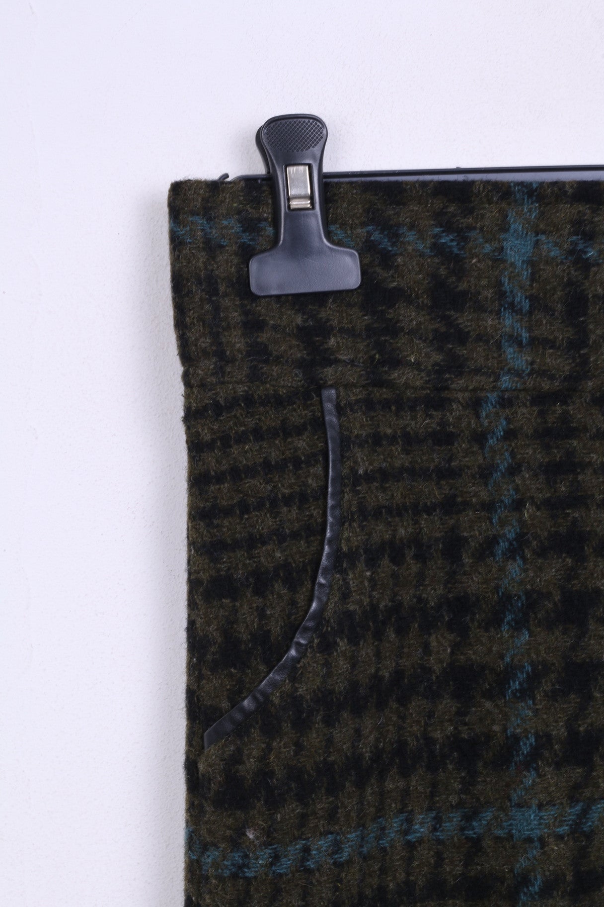 Womens M/L Long Skirt Check Houndstooth