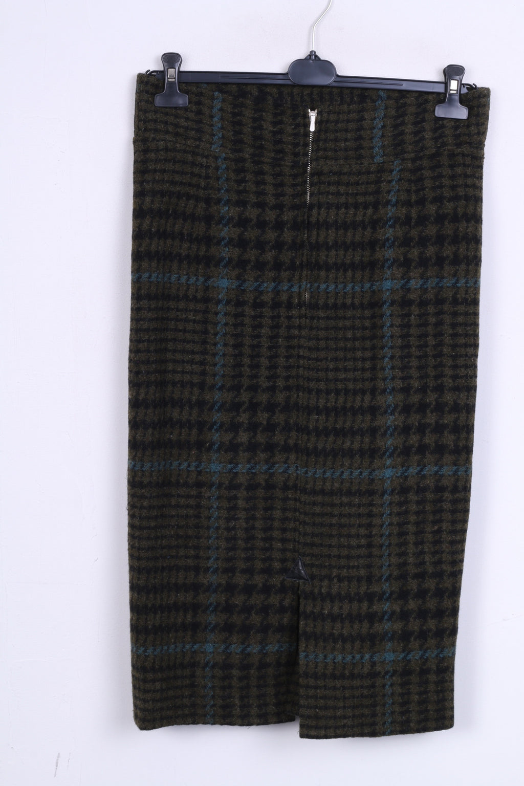 Womens M/L Long Skirt Check Houndstooth