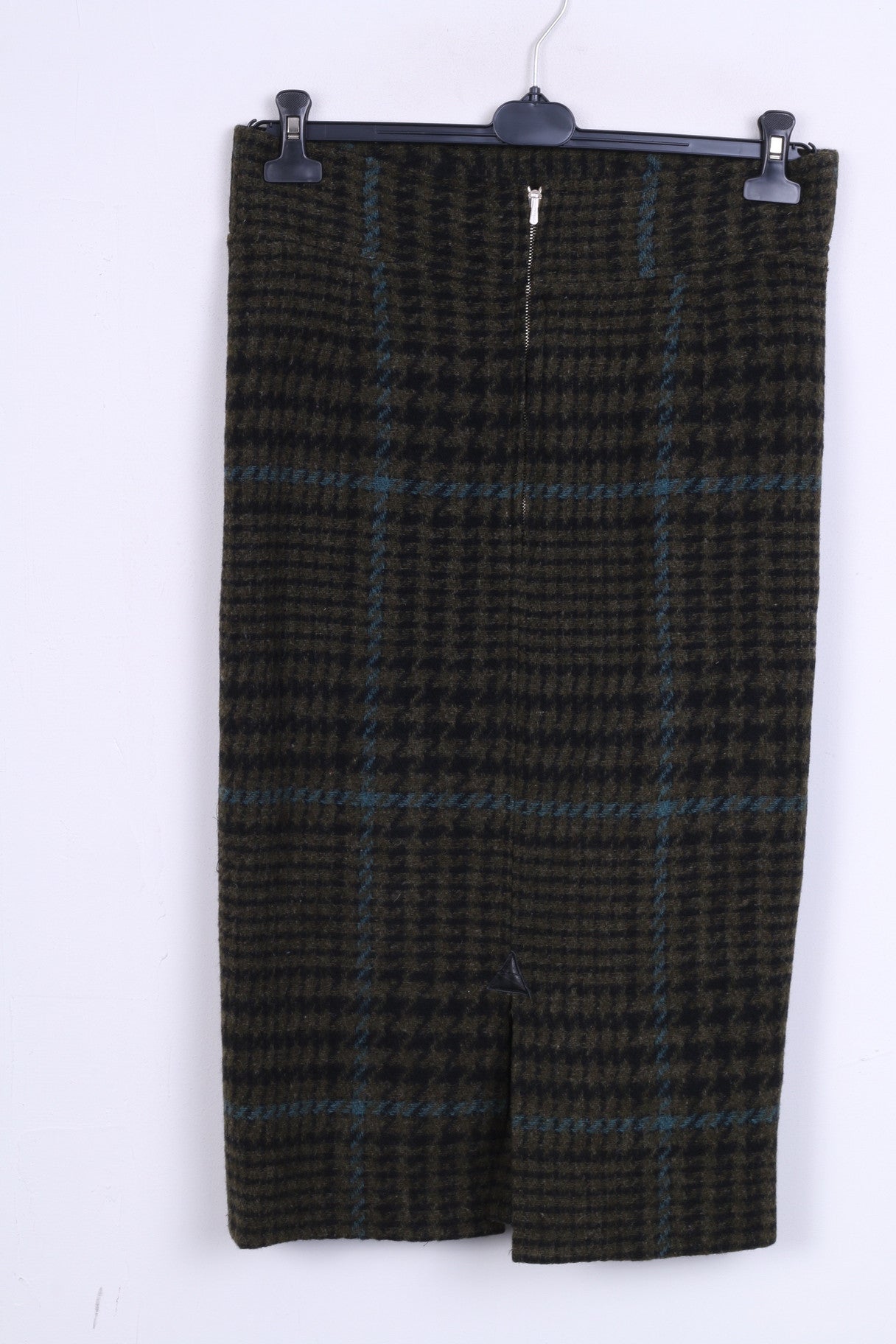 Womens M/L Long Skirt Check Houndstooth