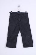 Detroit Boys 164 Black Capri Shorts Cotton Casual Trousers