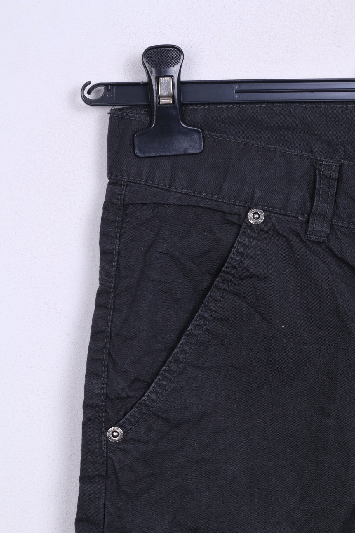 Detroit Boys 164 Black Capri Shorts Cotton Casual Trousers