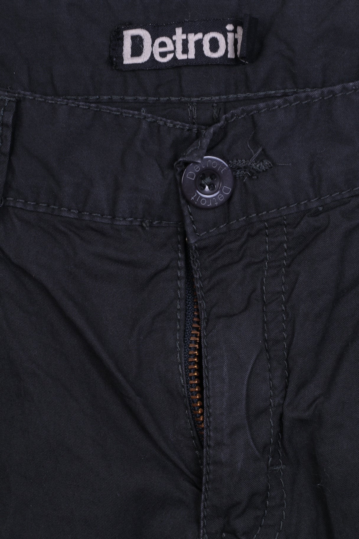 Detroit Boys 164 Pantaloncini Capri neri Pantaloni casual in cotone