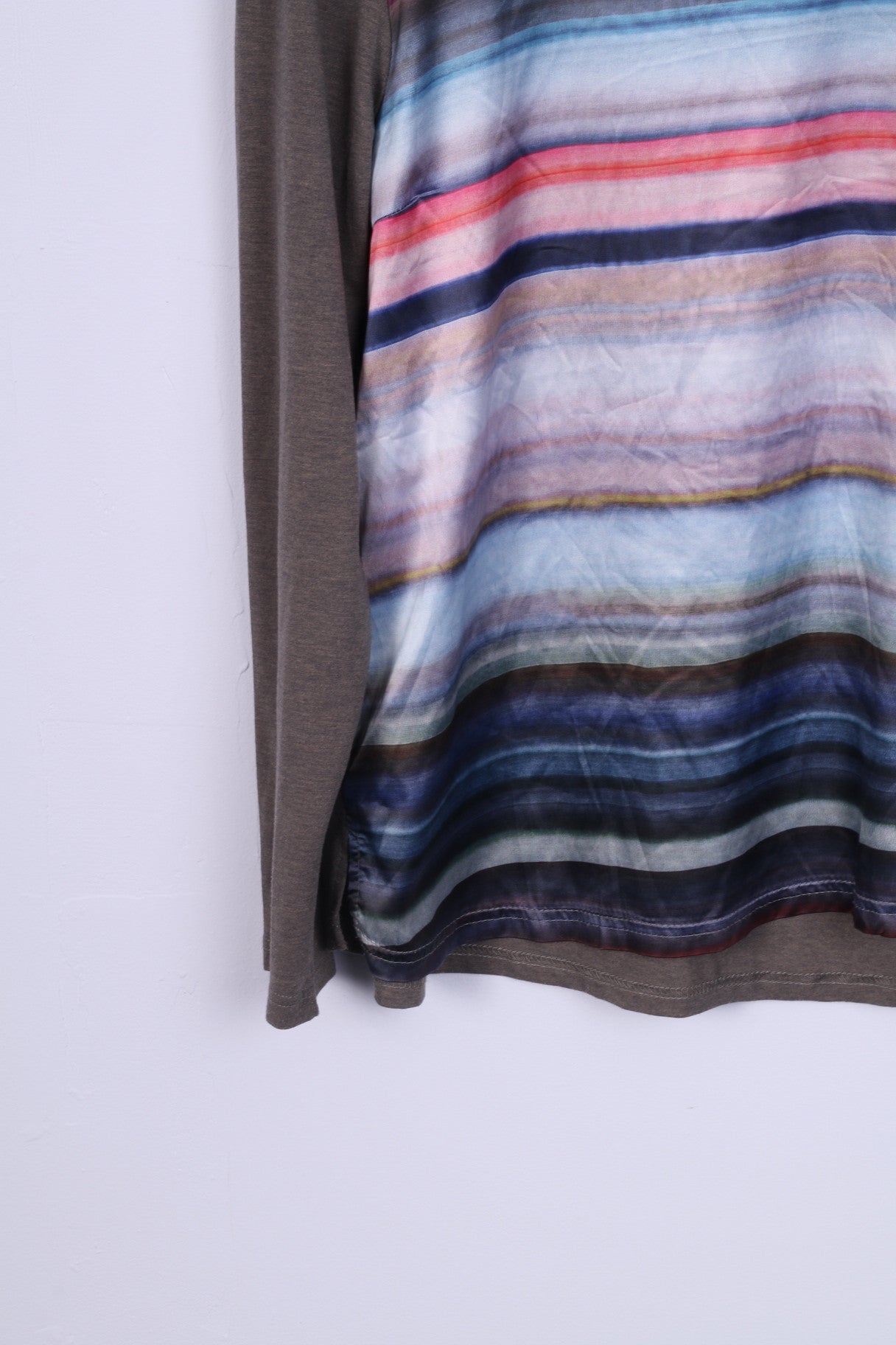 DAYS LIKE THIS Chemise L Femme Manches Longues Gris Col Rond Rayé