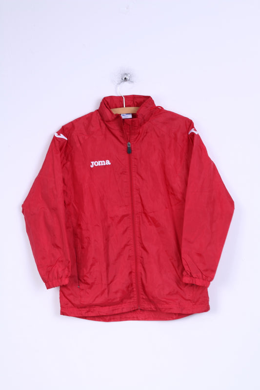 Joma Boys YL 12 age Jacket Red Zip Up Sport Training Lightweight Top