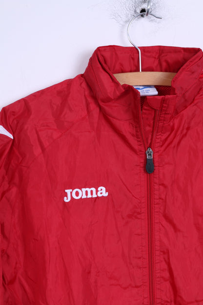Joma Boys YL 12 age Jacket Red Zip Up Sport Training Lightweight Top