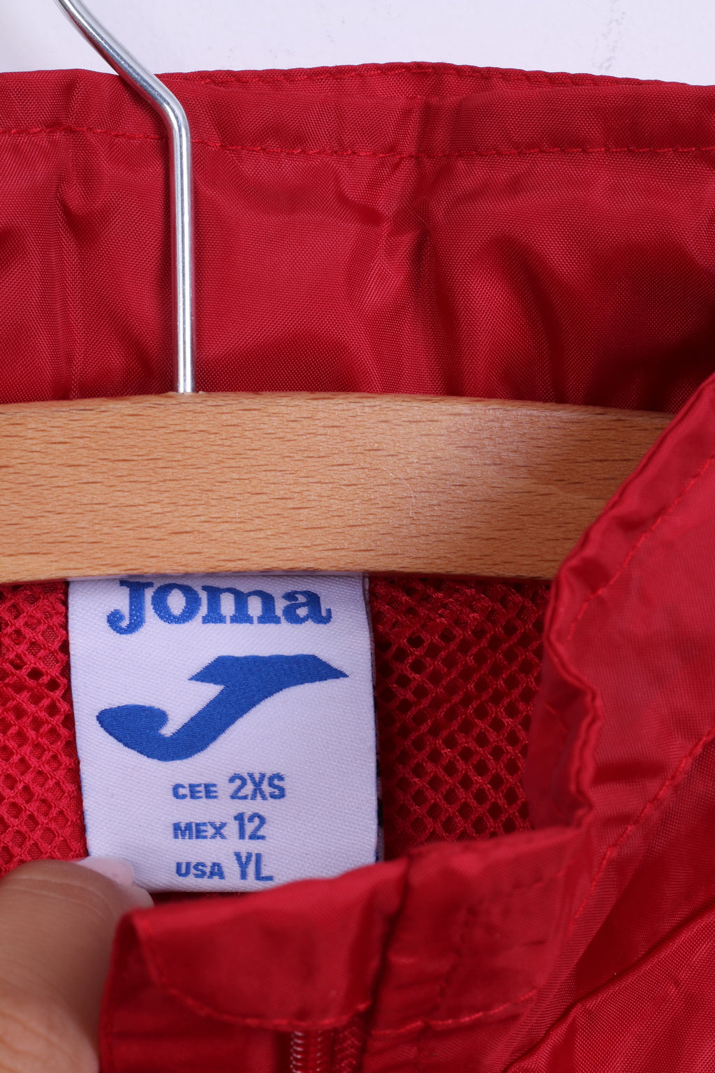 Joma Garçons YL 12 âge Veste Rouge Zip Up Sport Training Haut Léger