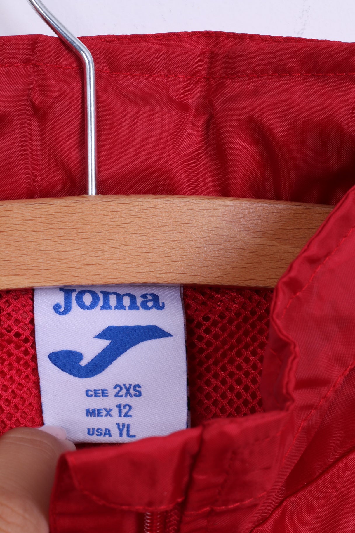 Joma Garçons YL 12 âge Veste Rouge Zip Up Sport Training Haut Léger