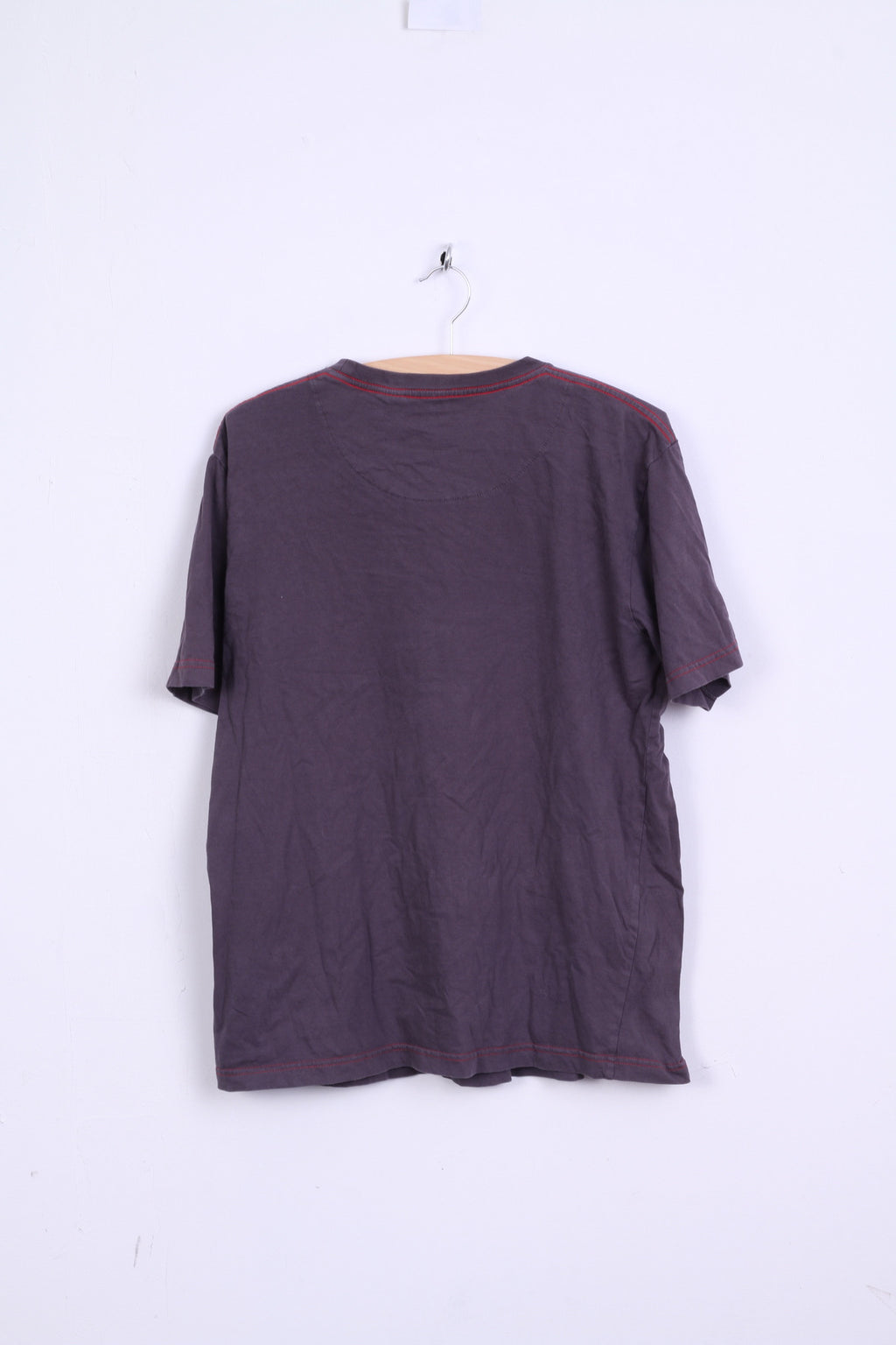 John F.Gee T-shirt col rond en coton taupe pour homme 48/50 L