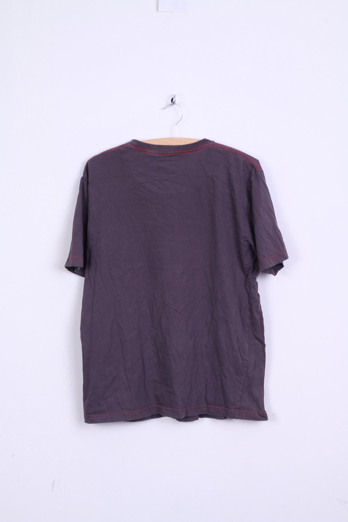 John F.Gee T-shirt col rond en coton taupe pour homme 48/50 L