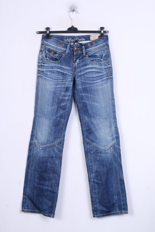 New Hilfiger Denim Womens W26 L34 Trousers Denim Jeans Cotton Blue