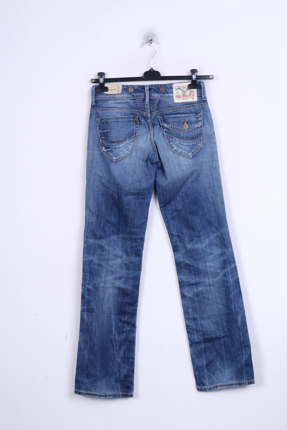 Nouveau Hilfiger Denim Femme W26 L34 Pantalon Denim Jeans Coton Bleu
