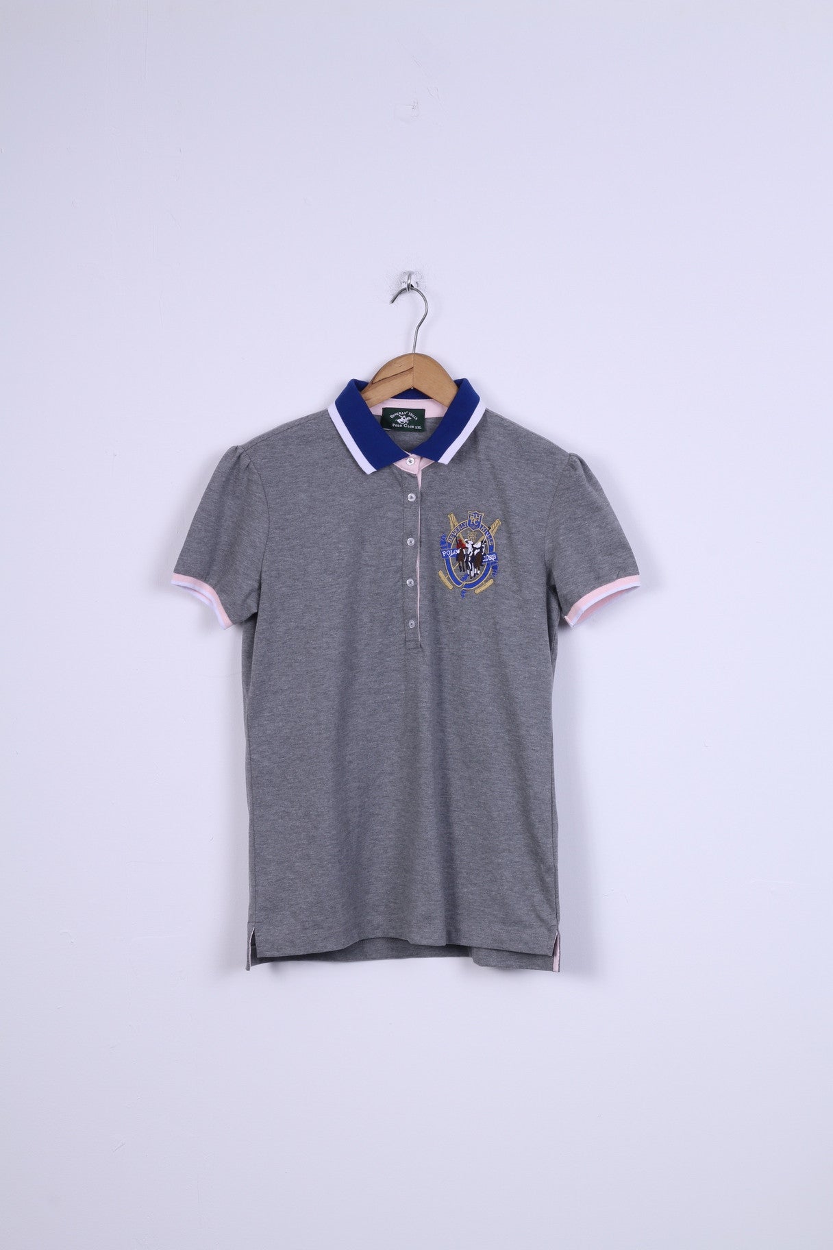 Beverlly Hills Polo XXL Femme Gris Manches Courtes Coton