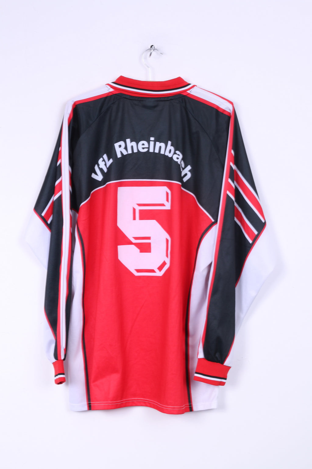 JAKO Mes XL Polo Shirt Red Vfl Rheinbach #5 Football Jersey Long Sleeve