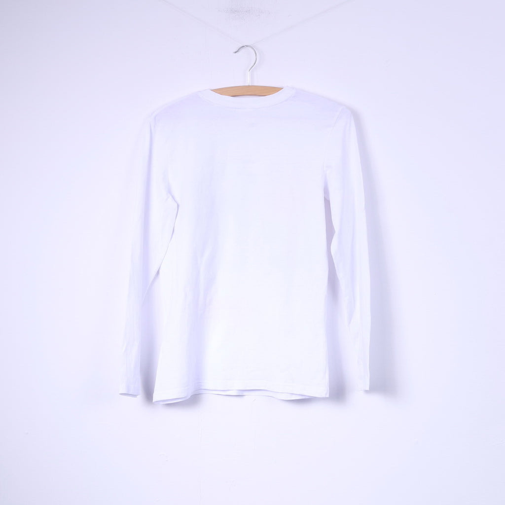 Disney Ragazzi 158 12-13Age Camicia grafica Topolino bianco a maniche lunghe in cotone 