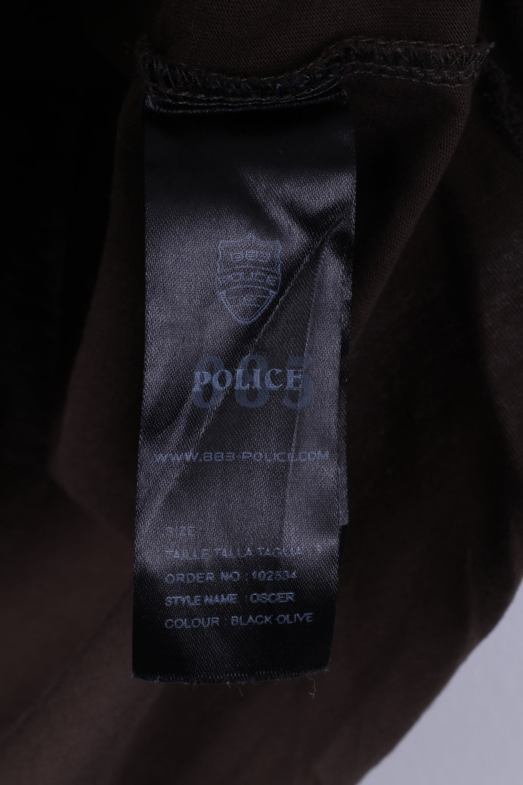 883 Police Men S Shirt Brown Cotton Graphic Graffiti Casual Top