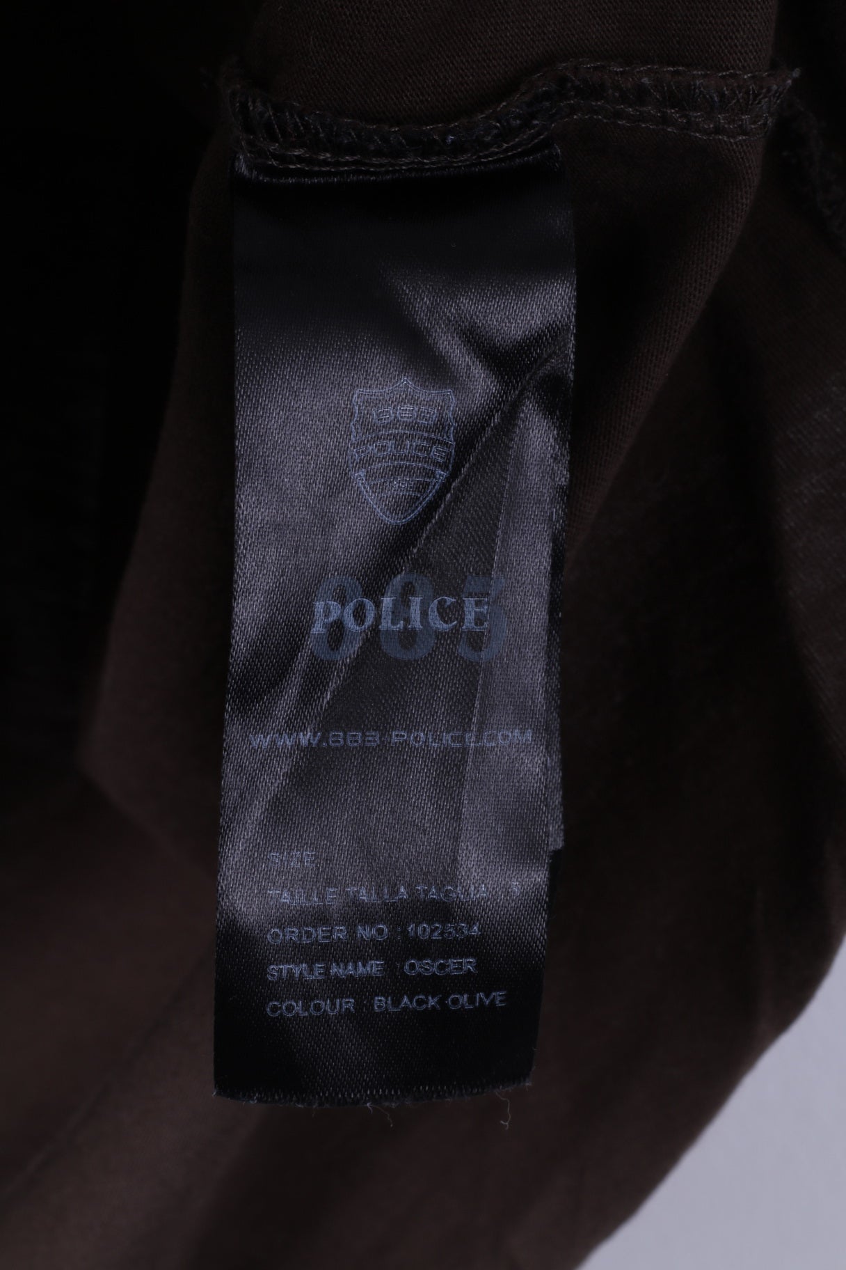 883 Police Men S Shirt Brown Cotton Graphic Graffiti Casual Top