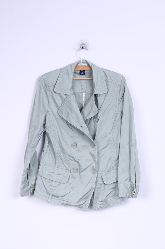 GAP Veste S Femme Aqua Marine Blazer Double Boutonnage en Coton