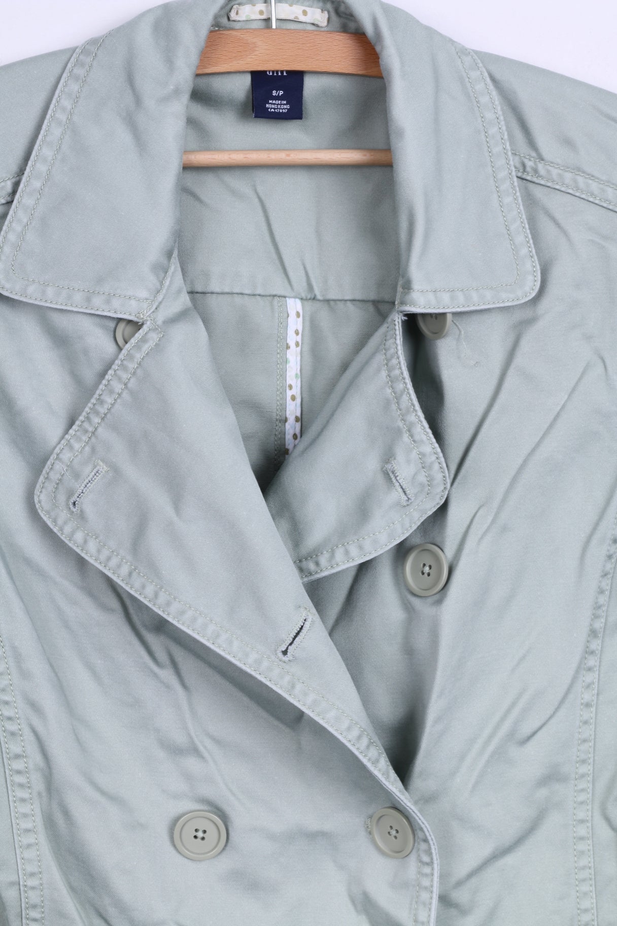 GAP Veste S Femme Aqua Marine Blazer Double Boutonnage en Coton