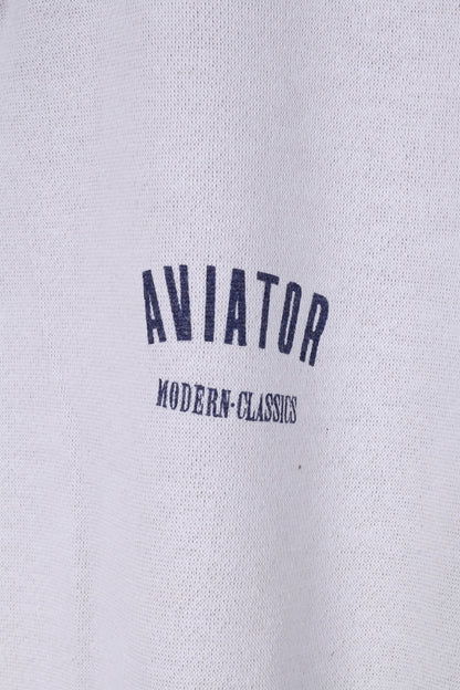 Aviator Mens S Sweatshirt Zip Neck Jumper Modern -Classic Top
