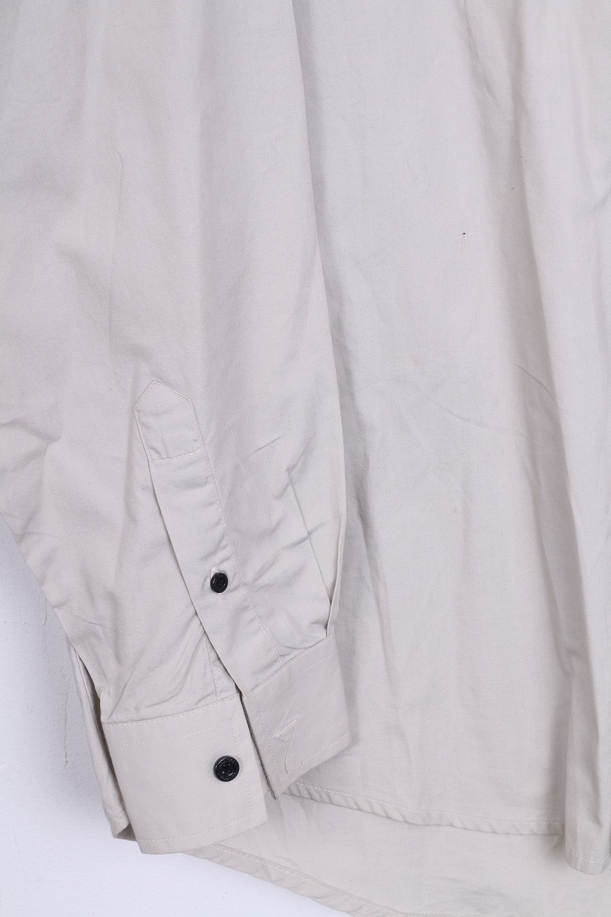 KANGOL Mens M Casual Shirt Light Grey Cotton Standard Collar - RetrospectClothes