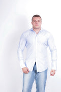 T. M. Lewin Mens 16.5/36 XXL Casual Shirt Check Blue Buttons Down Collar - RetrospectClothes