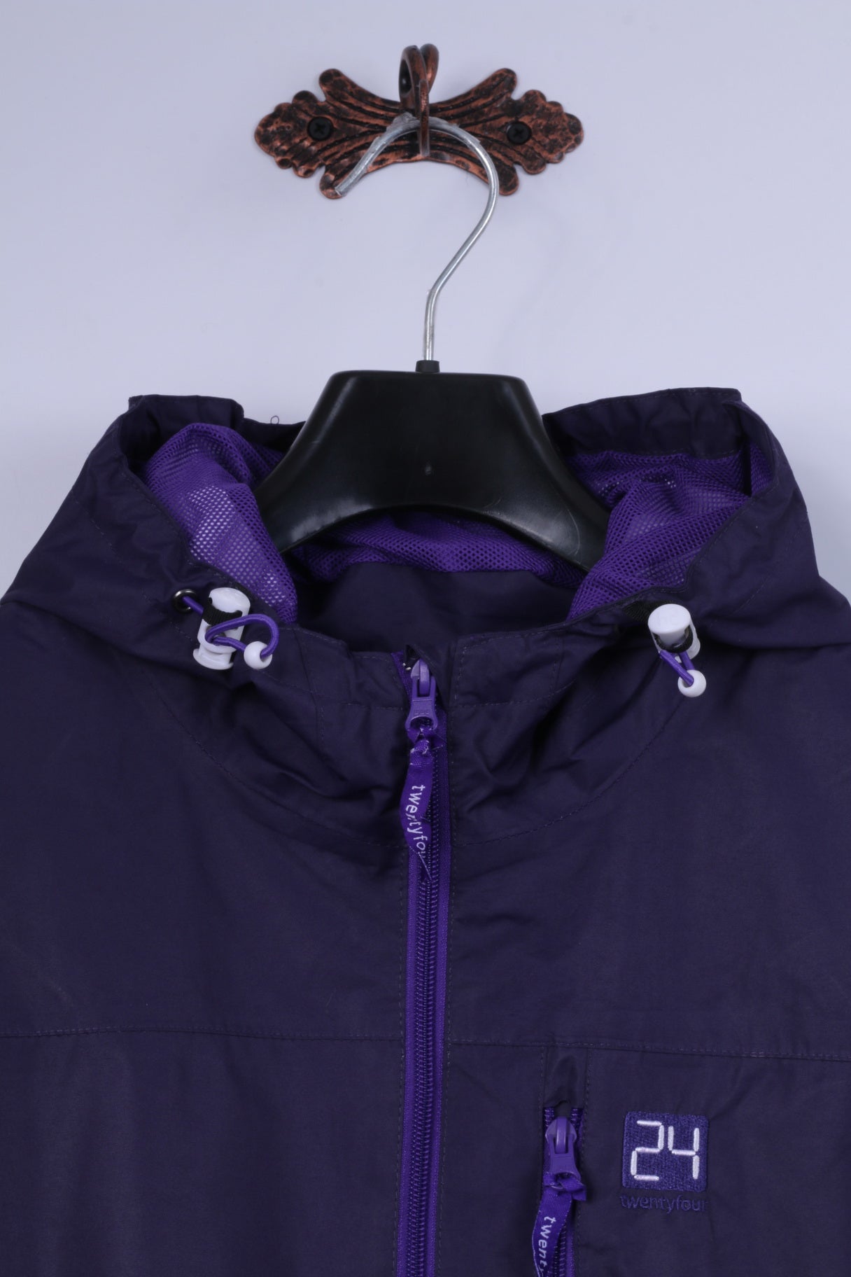 Twentyfour Women 46 XXL Jacket Purple Seatlle Hooded Outdoor Zip Up Top