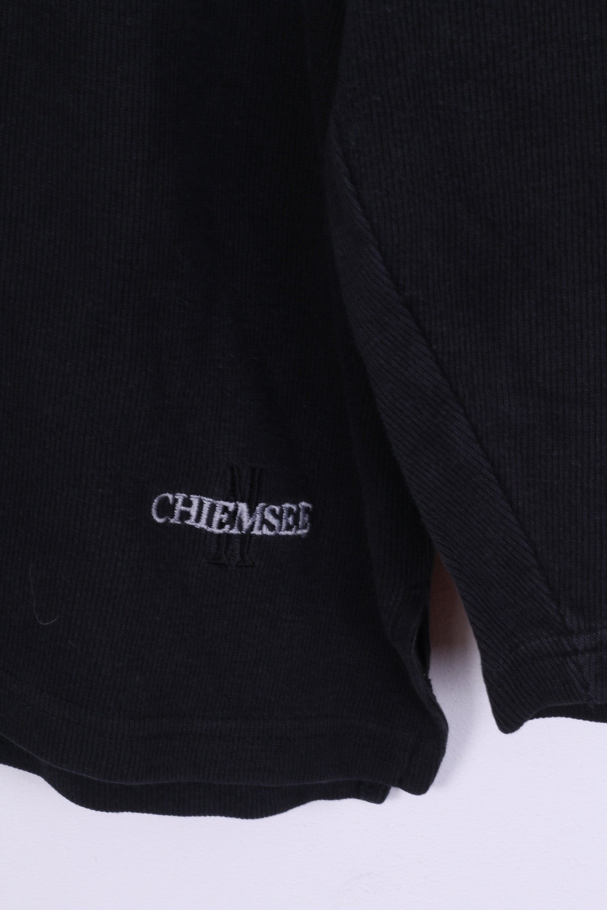 Chiemsee Natural Mens L Jumper Cotton V Neck Black Sweater