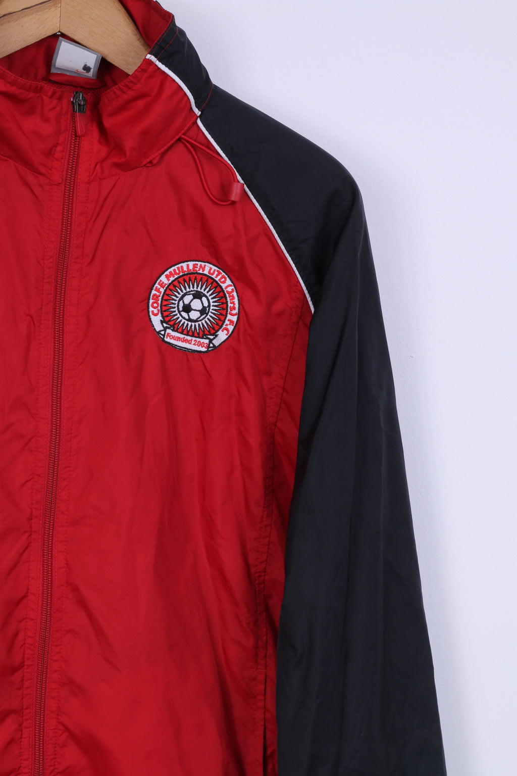 Nike Core Mullen Utd Veste de survêtement S pour homme en nylon rouge avec capuche cachée imperméable