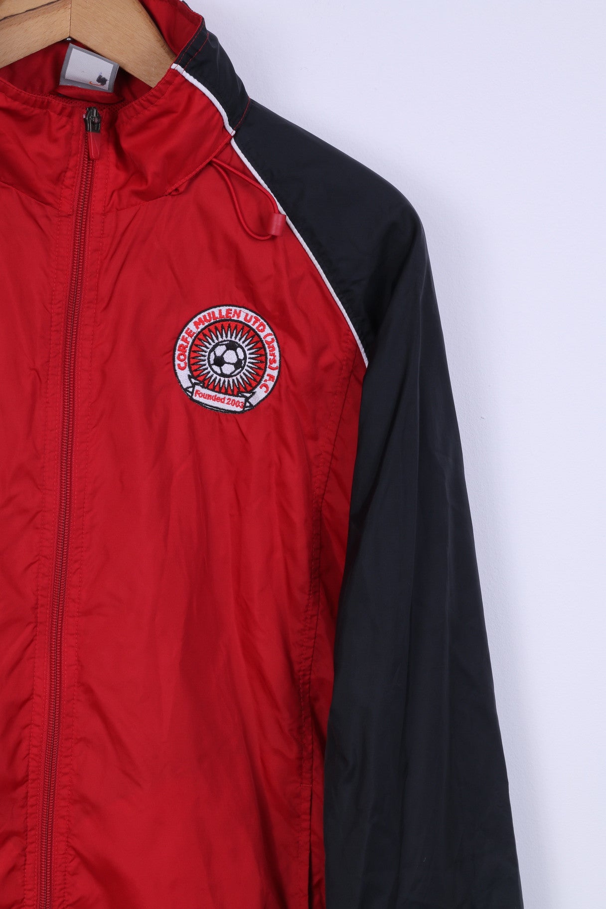 Nike Core Mullen Utd Veste de survêtement S pour homme en nylon rouge avec capuche cachée imperméable