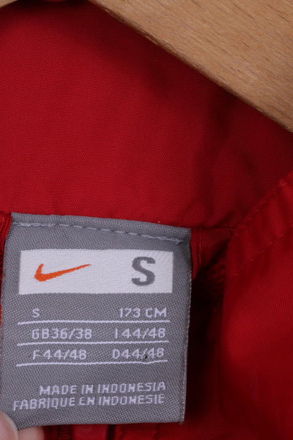 Nike Core Mullen Utd Mens S Track Top Jacket Red Nylon Waterproof Hidded Hood