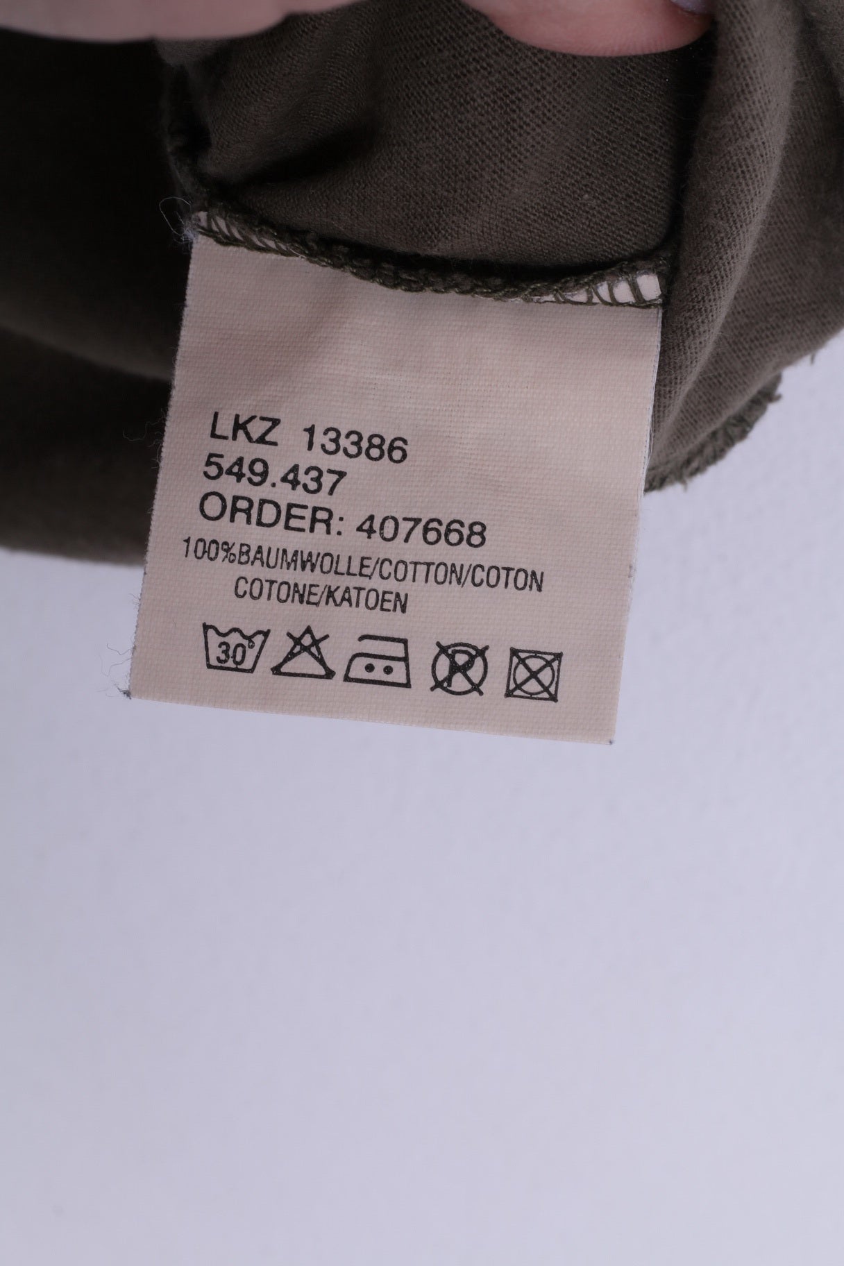 Mustang Jeans Maglietta da donna a L Top corto con grafica girocollo in cotone verde