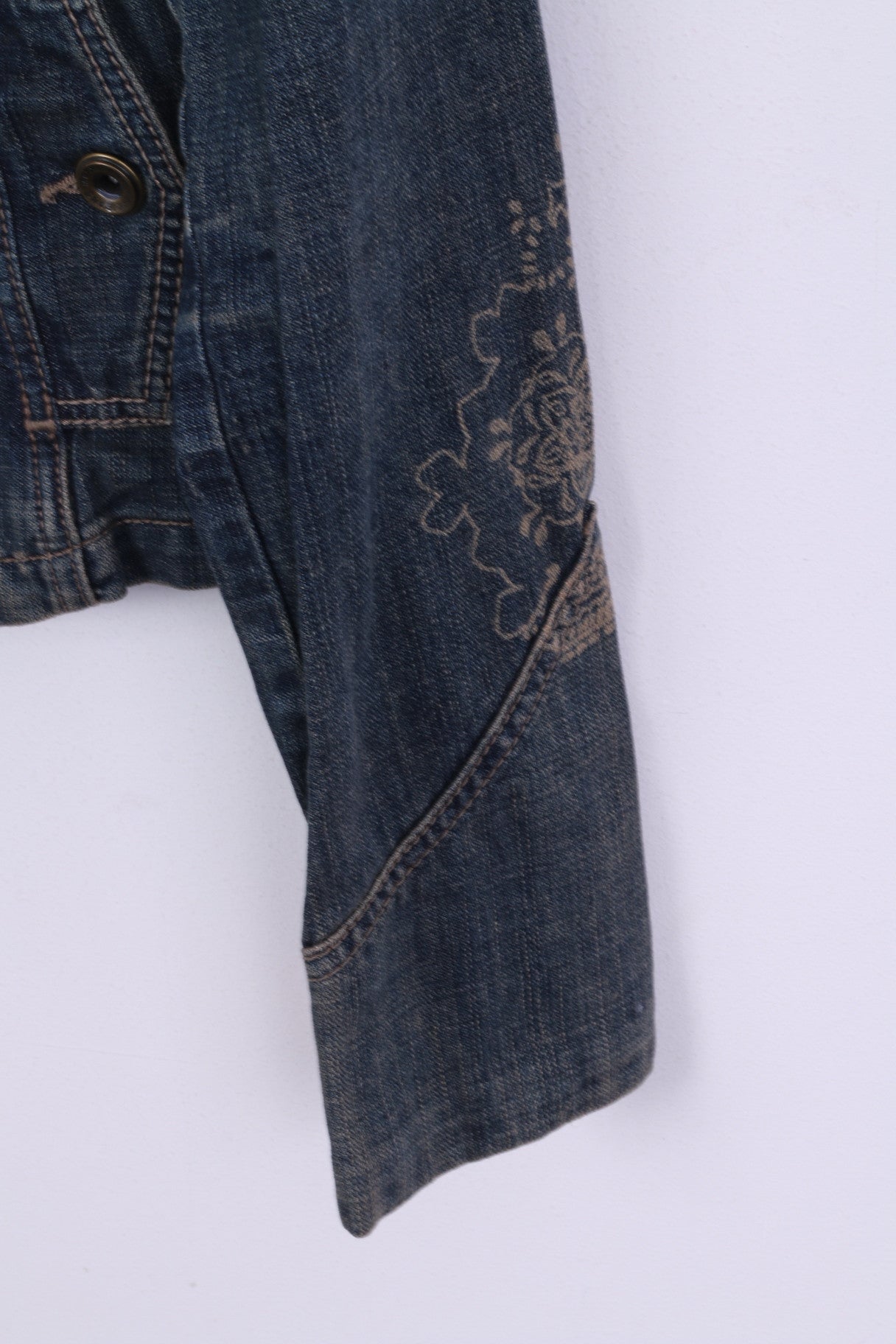 MEXX Womens S 10 Denim Jacket Blue Vintage Cotton Jeans