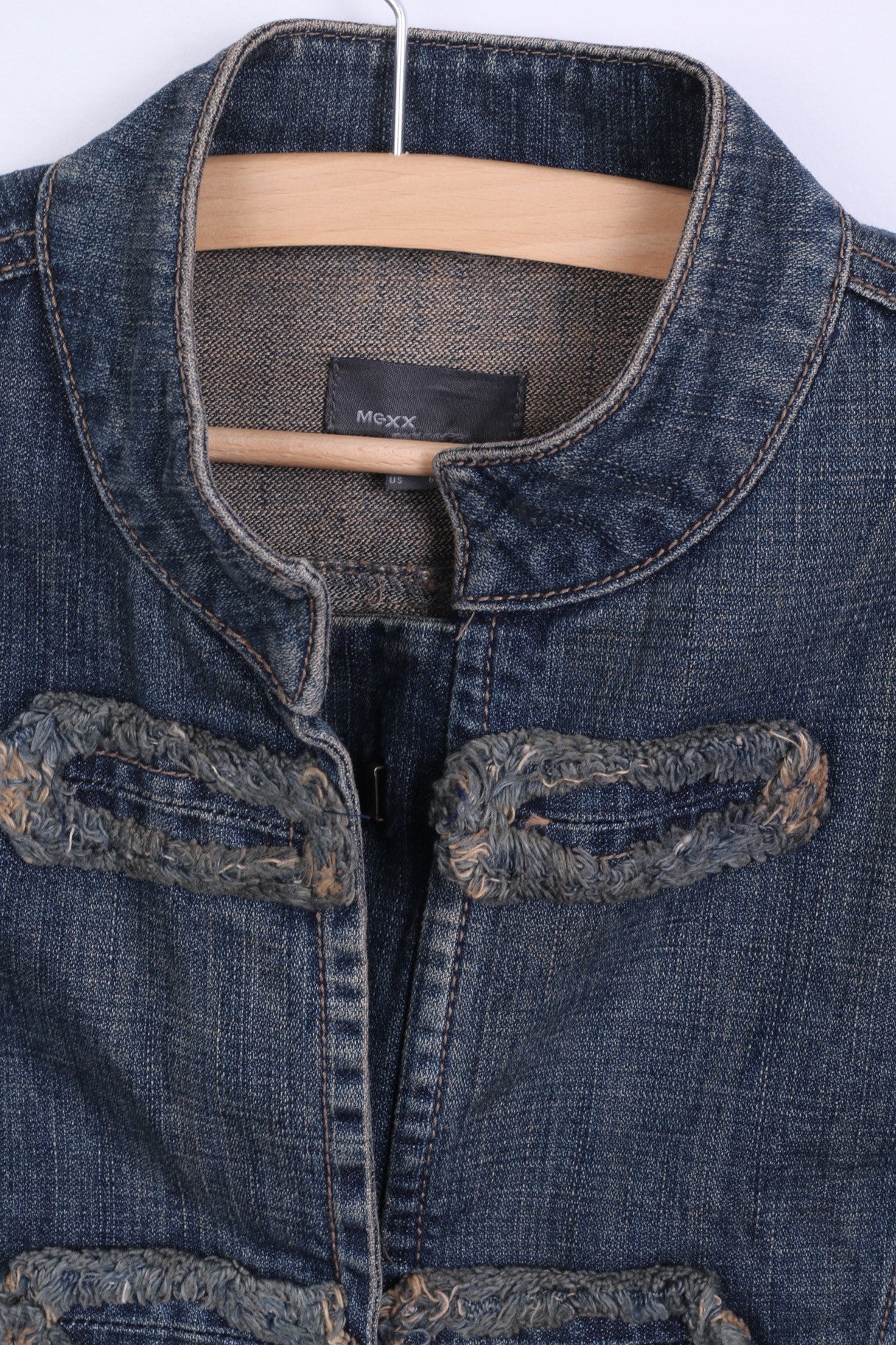 MEXX Womens S 10 Denim Jacket Blue Vintage Cotton Jeans