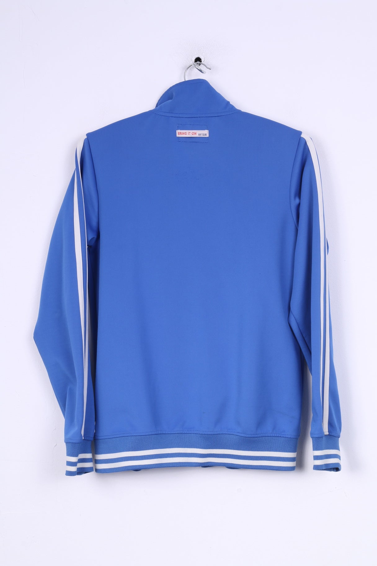 Retour Denim De Luxe Womens 14 XL Sweatshirt Full Zipper Bleu Clair Superheroes Sport 