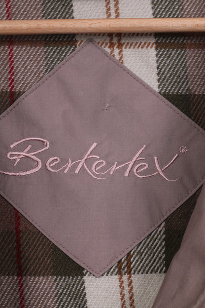 Berkertex Giacca da donna 22/24 3XL Tortora chiaro con cerniera intera Spallacci in visone Vintage 