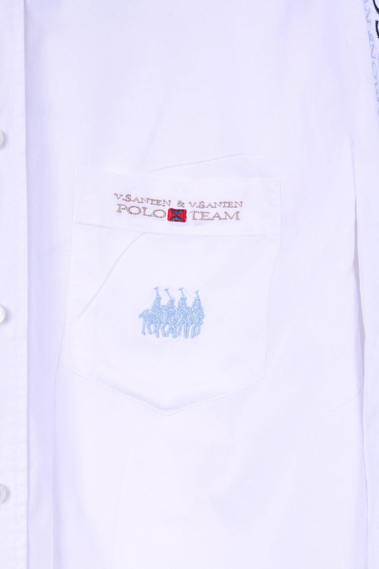 Van Santen &amp; Van Santen Chemise décontractée XL pour homme Blanc Polo à manches longues Moscou Top 