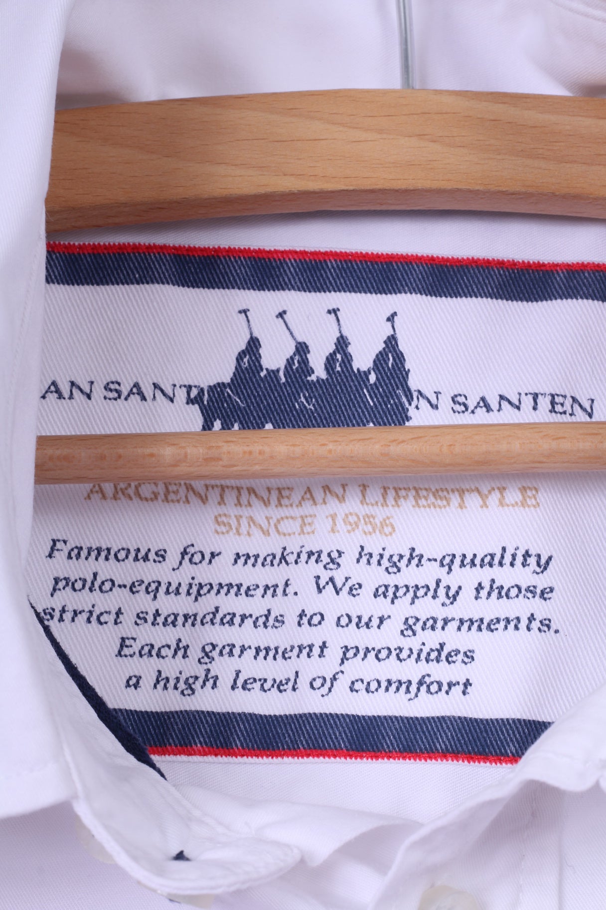 Van Santen &amp; Van Santen Chemise décontractée XL pour homme Blanc Polo à manches longues Moscou Top 