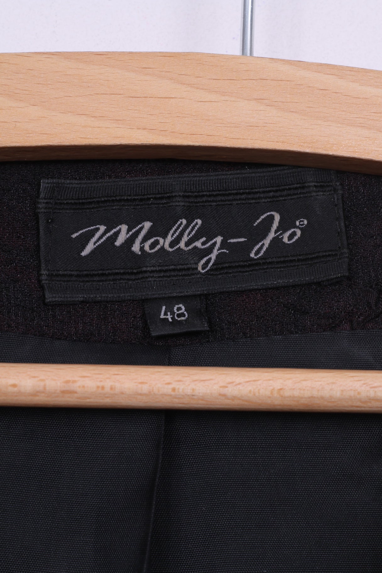Molly -Jo Womens 48 XL Jacket Blazer Shoulder Pads Single Breasted Red Black Dyed Vintage