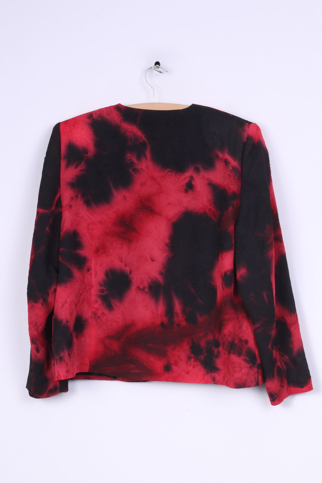 Molly -Jo Giacca da donna 48 XL Giacca con spalline monopetto rosso nero tinto vintage 