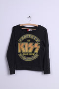 Divided Womens 10 36 S Sweatshirt Black Cotton Kiss Music Graphic