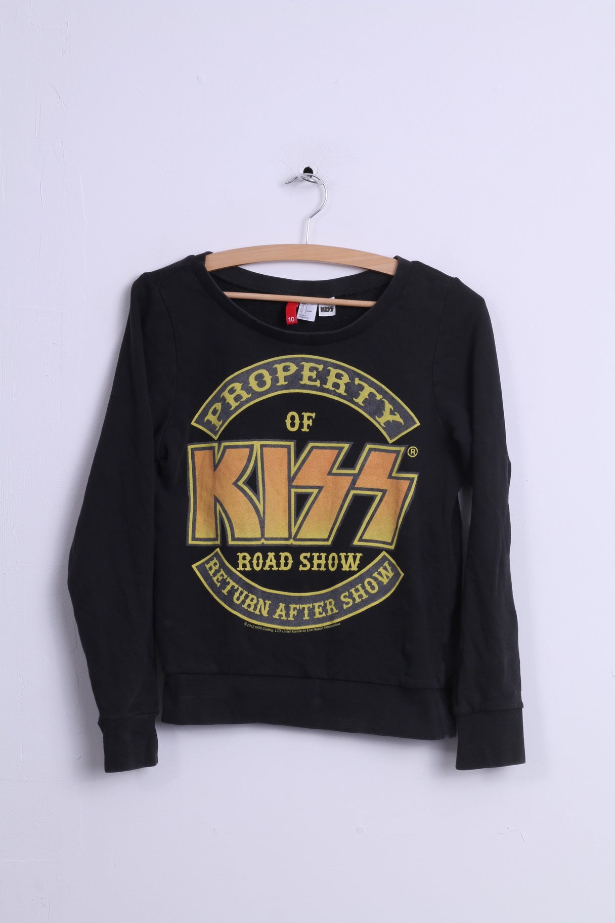 Divided Womens 10 36 S Sweatshirt Black Cotton Kiss Music Graphic