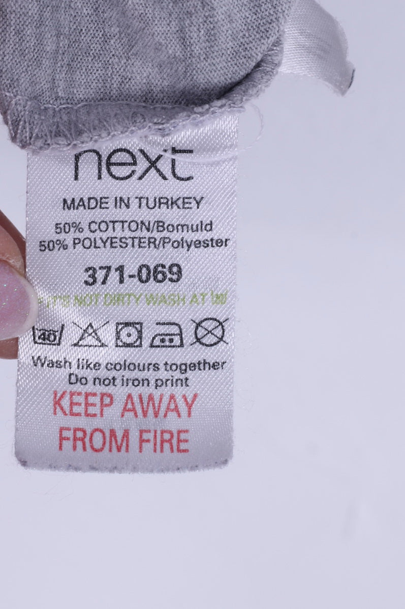 Next Mens M (S) T-Shirt Grey Cotton Graphic 7 Up Seven Up Drink