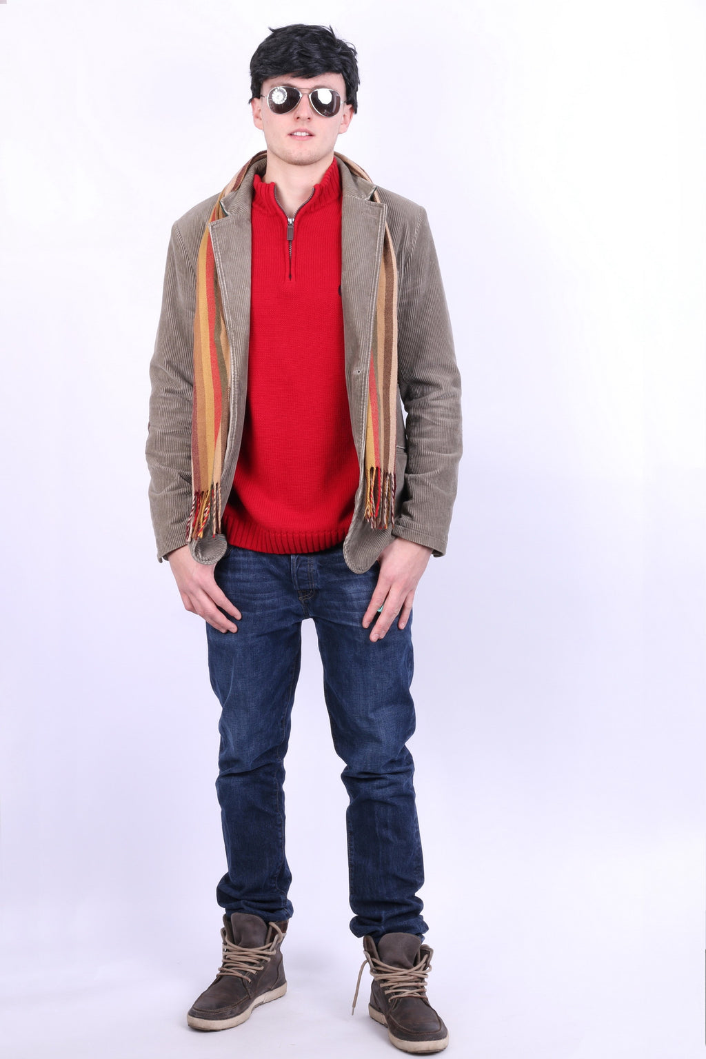 Cottonfield Active Wear Mens 48 S/M Corduroy Blazer Brown Cotton Jacket - RetrospectClothes