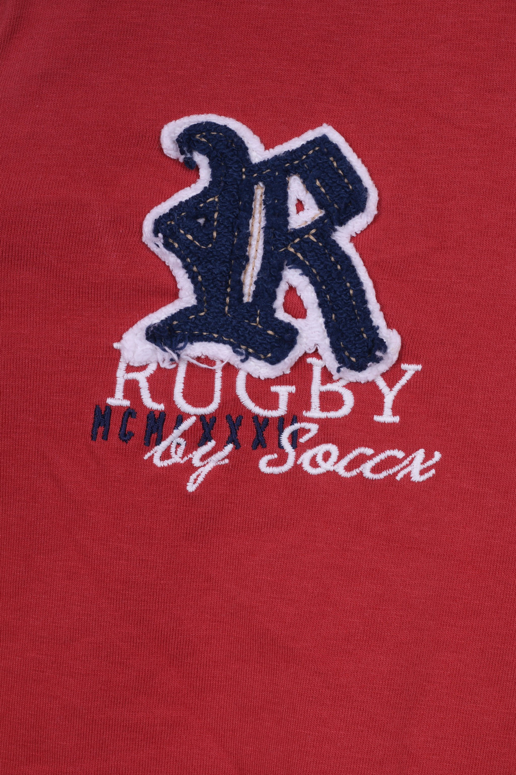 Soccx Womens 38 M Polo Shirt Long Sleeve Paches Rubgy Team Sports Red Top