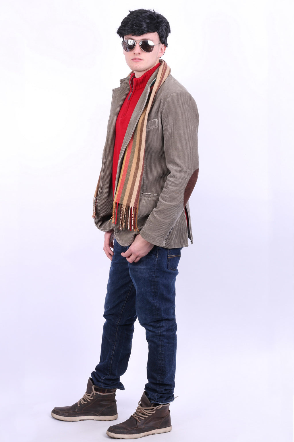 Cottonfield Active Wear Mens 48 S/M Corduroy Blazer Brown Cotton Jacket - RetrospectClothes