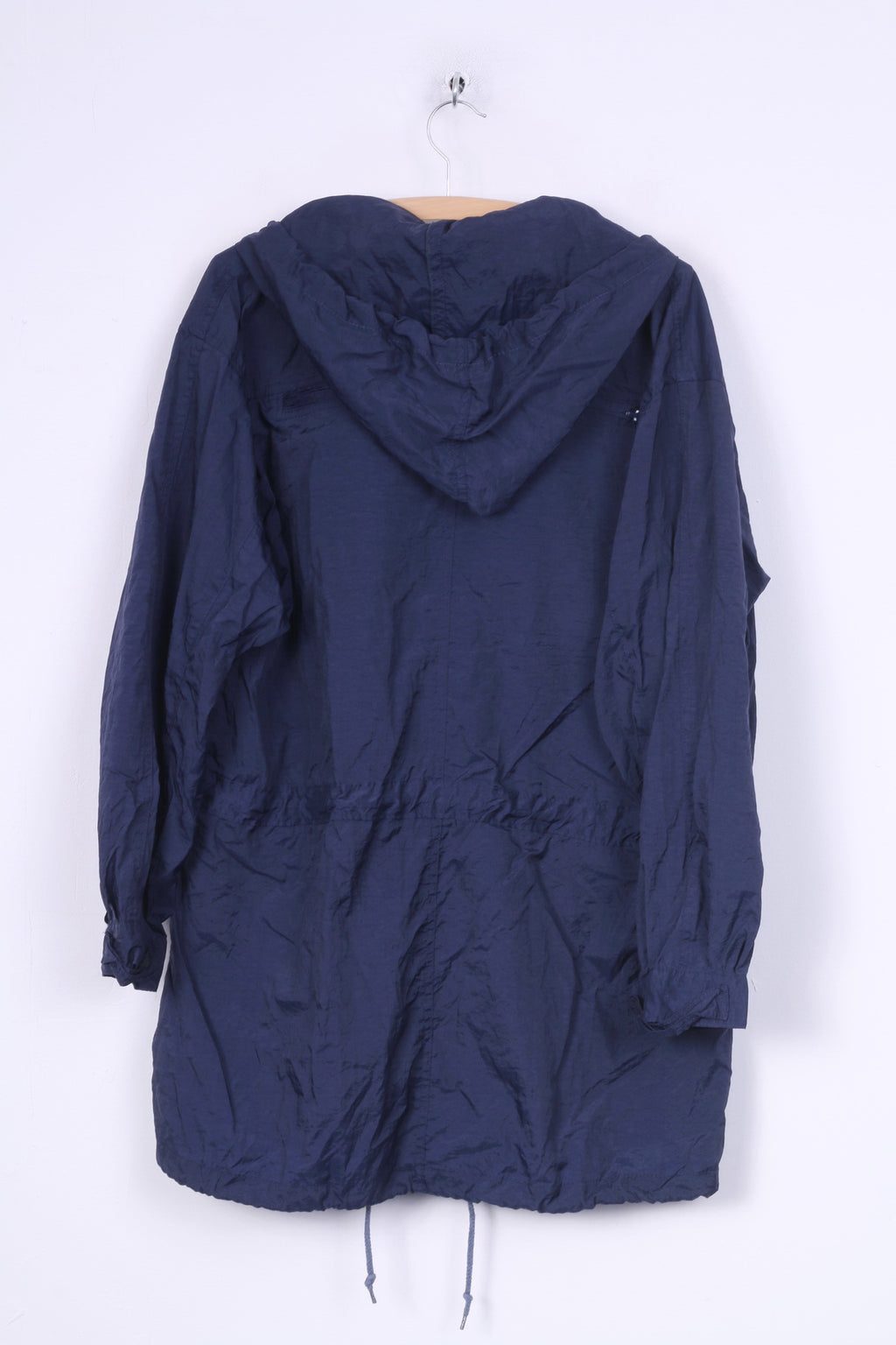 Giacca antipioggia Parka da donna casual da 40 L con cerniera completa in nylon impermeabile con cappuccio in nylon leggero vintage 