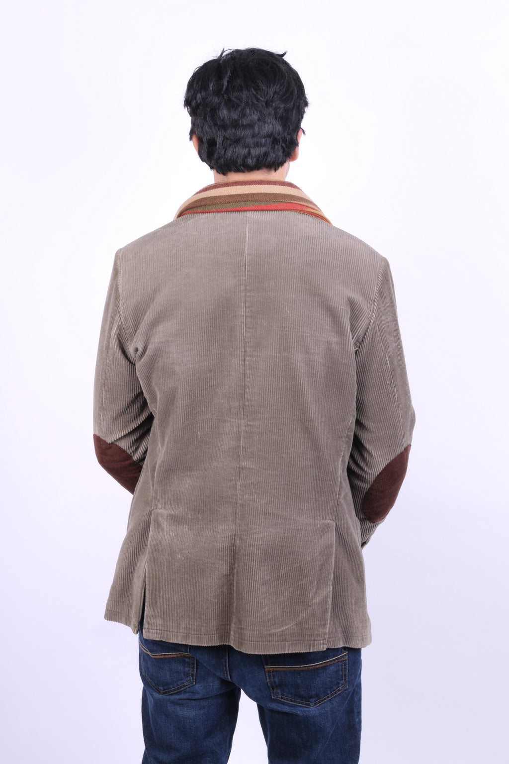 Cottonfield Active Wear Mens 48 S/M Corduroy Blazer Brown Cotton Jacket - RetrospectClothes