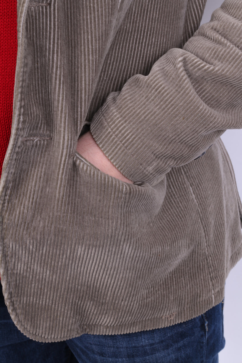 Cottonfield Active Wear Mens 48 S/M Corduroy Blazer Brown Cotton Jacket - RetrospectClothes